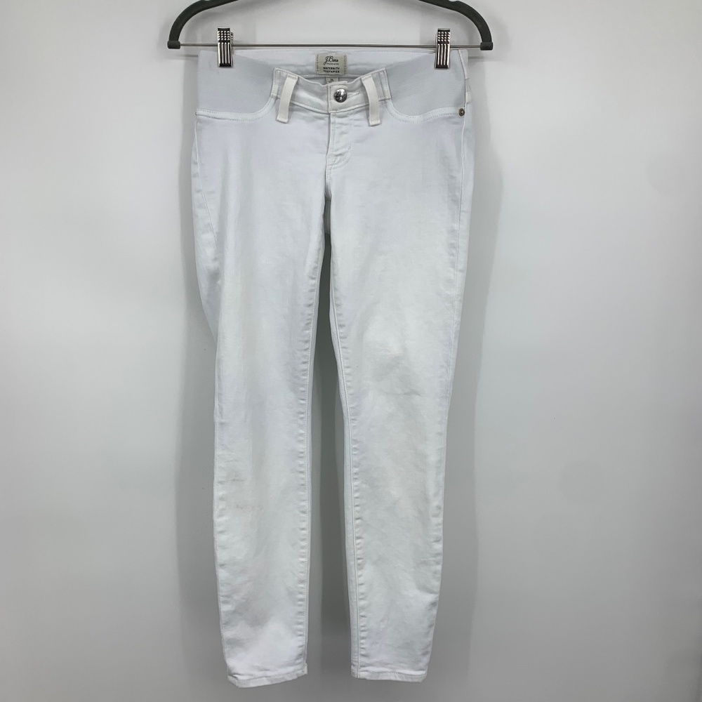 J Crew women's maternity 26 toothpick jeans white skinny